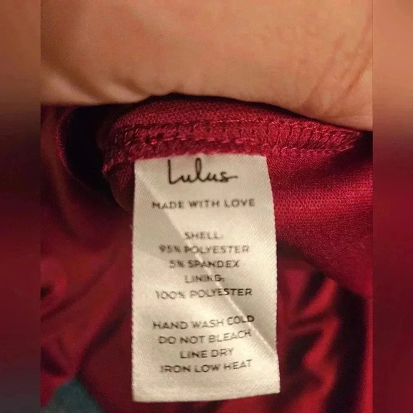 LULUS Burgundy Darling Delight Skater Mini Dress V neck Sleeveless Lined S EUC - Picture 7 of 12